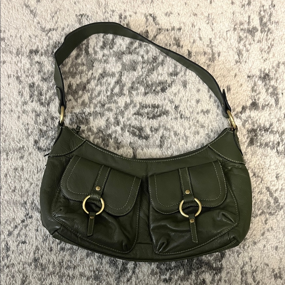 Olive Green Wilson leather vintage Leather Shoulder Bag